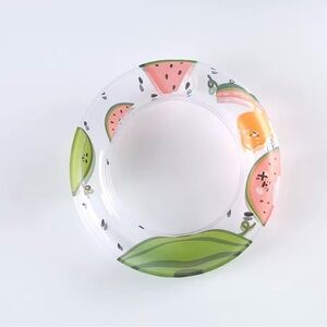 Clear Watermelon Print Swim Ring for Labubu